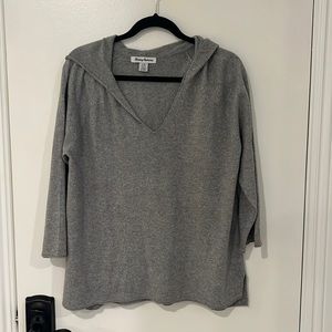 Tommy Bahama size large gray sweater with hood and matching scarf